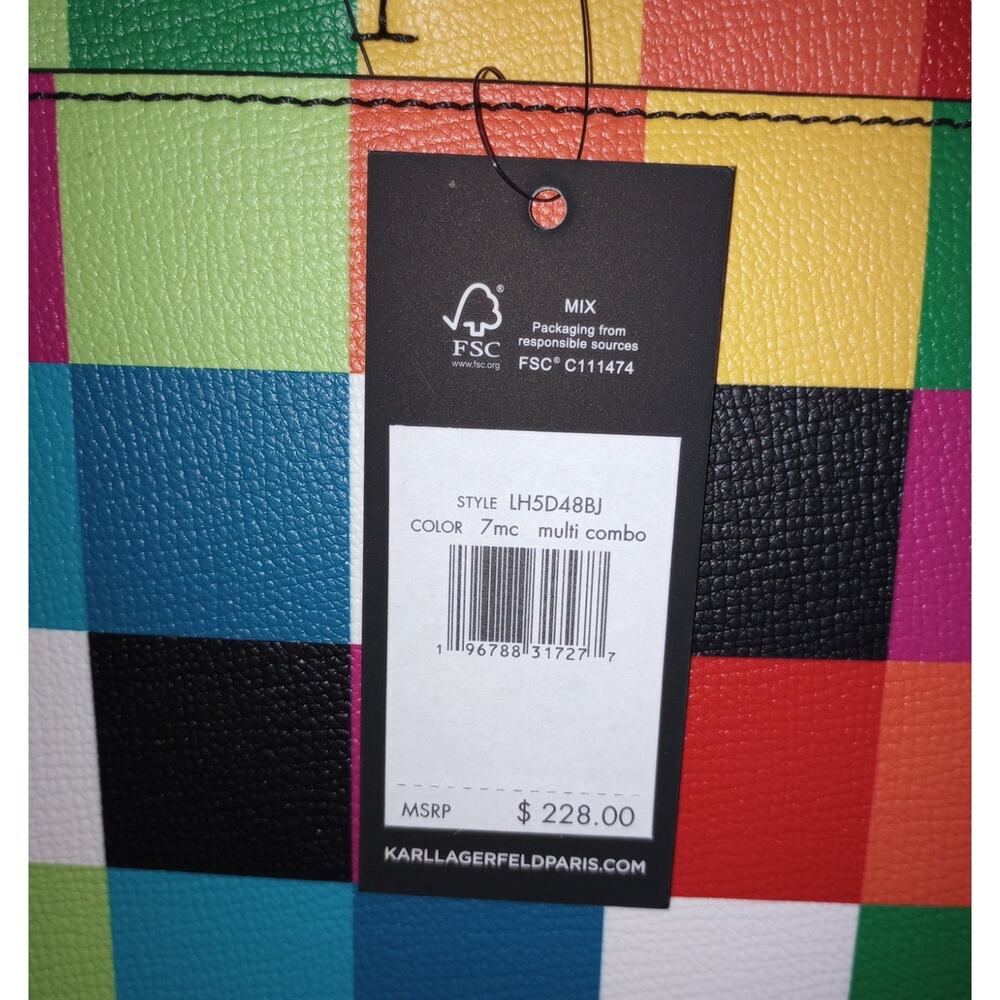 Karl Lagerfeld Paris Maybelle NWT Multicolor‎ Satchel Crossbody - Picture 4 of 6